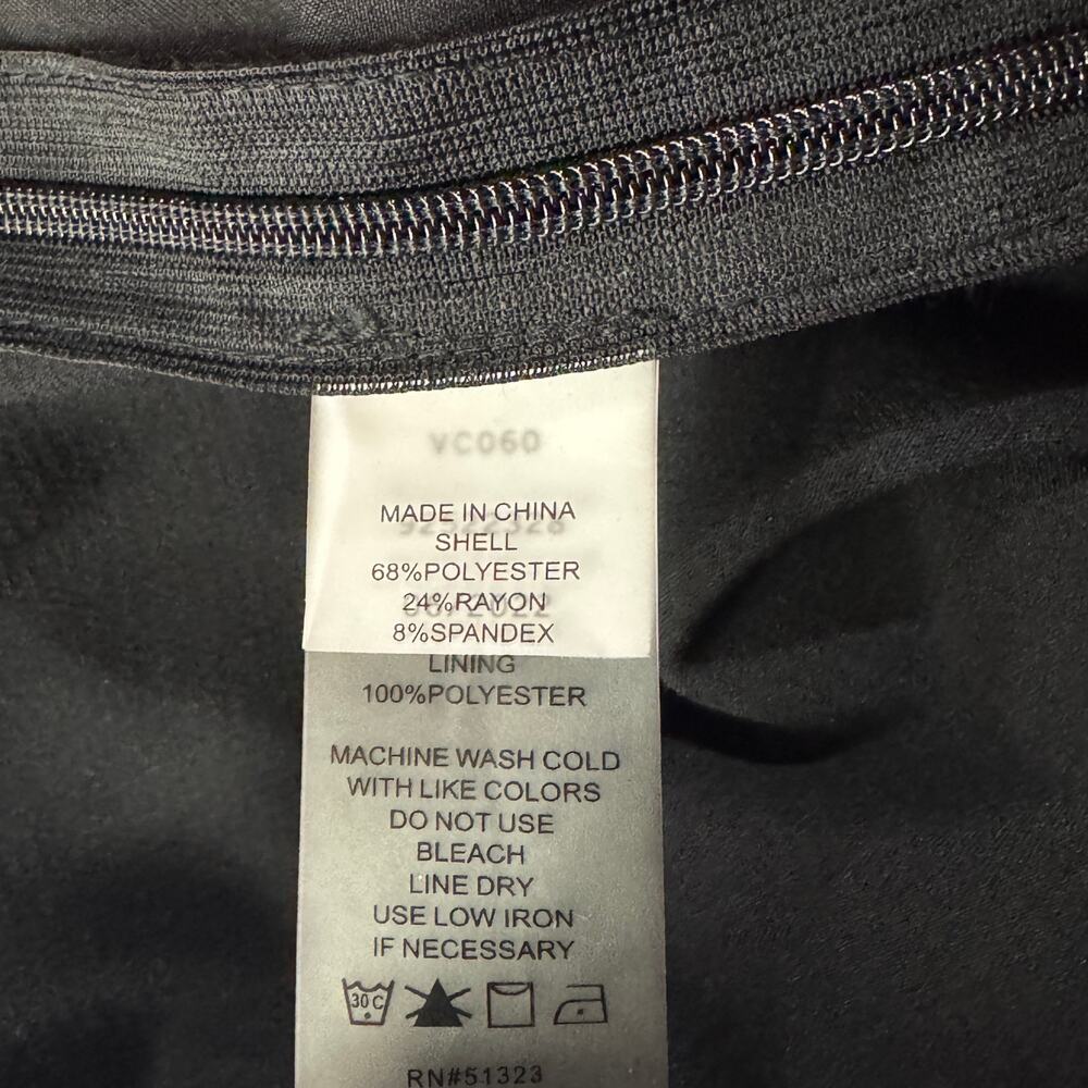 Vince Camuto SZ 18W Dress Pants Wide Leg Stretch Belted Side Zip Pockets Black - Picture 6 of 6
